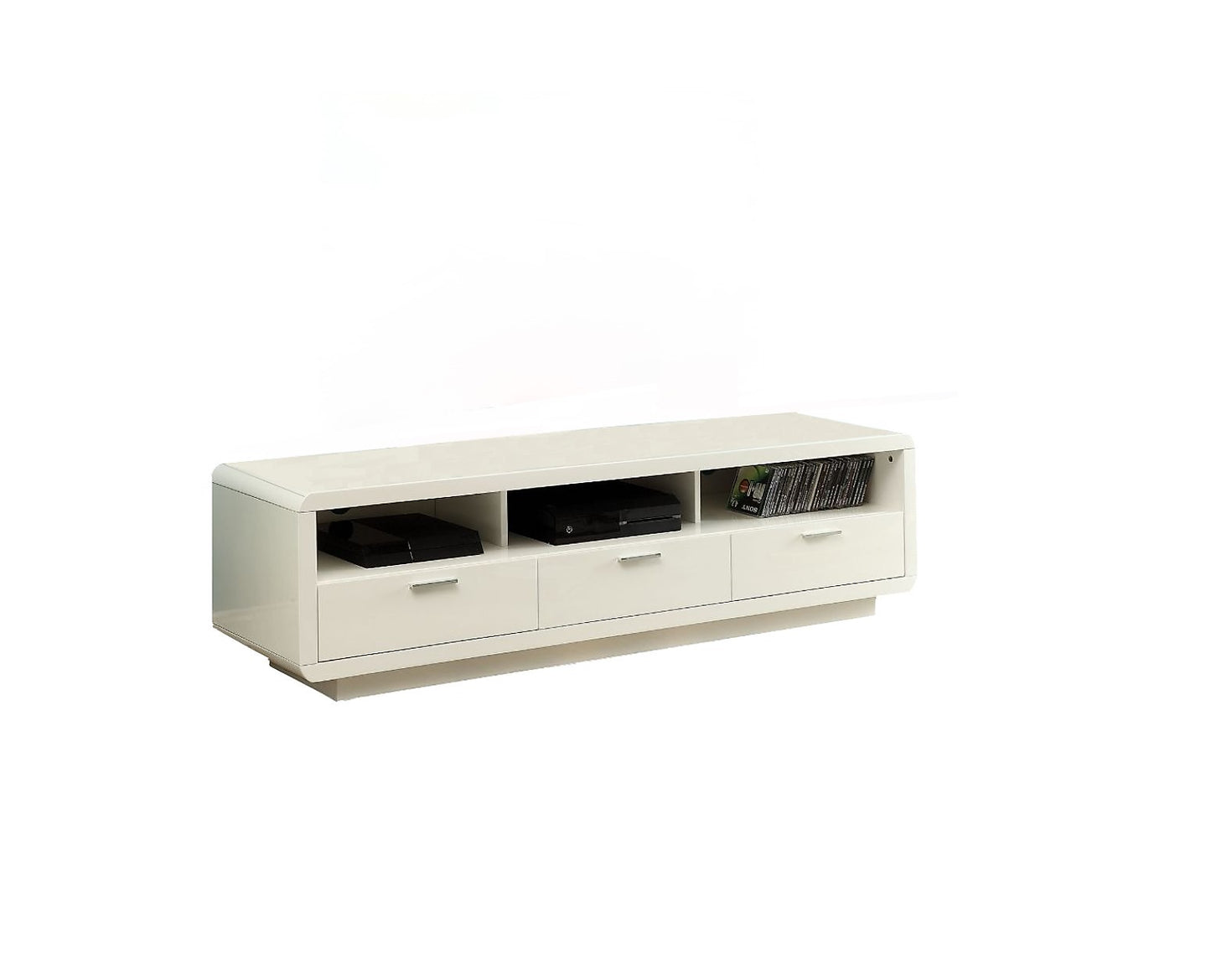 White Mdf Tv Stand By Homeroots | TV Stands | Modishstore - 2