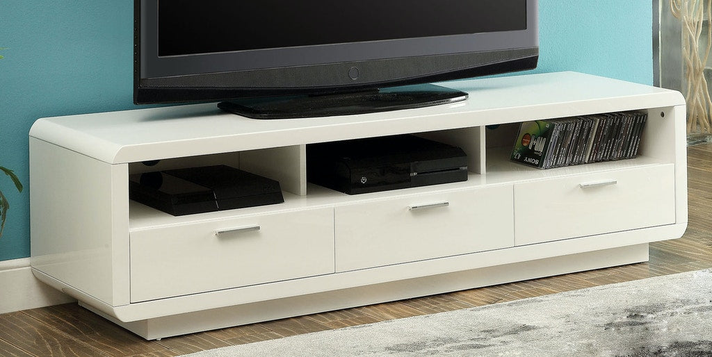 White Mdf Tv Stand By Homeroots | TV Stands | Modishstore - 3