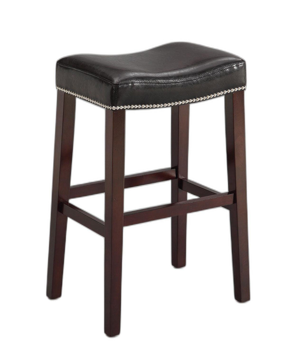 2Pc Black And Espresso Bar Stool By Homeroots | Bar Stools | Modishstore - 2