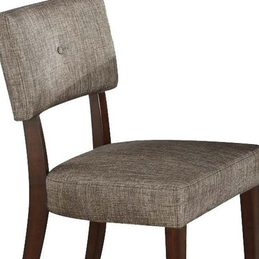 2Pc Gray Fabric And Espresso Side Chair By Homeroots | Dining Chairs | Modishstore