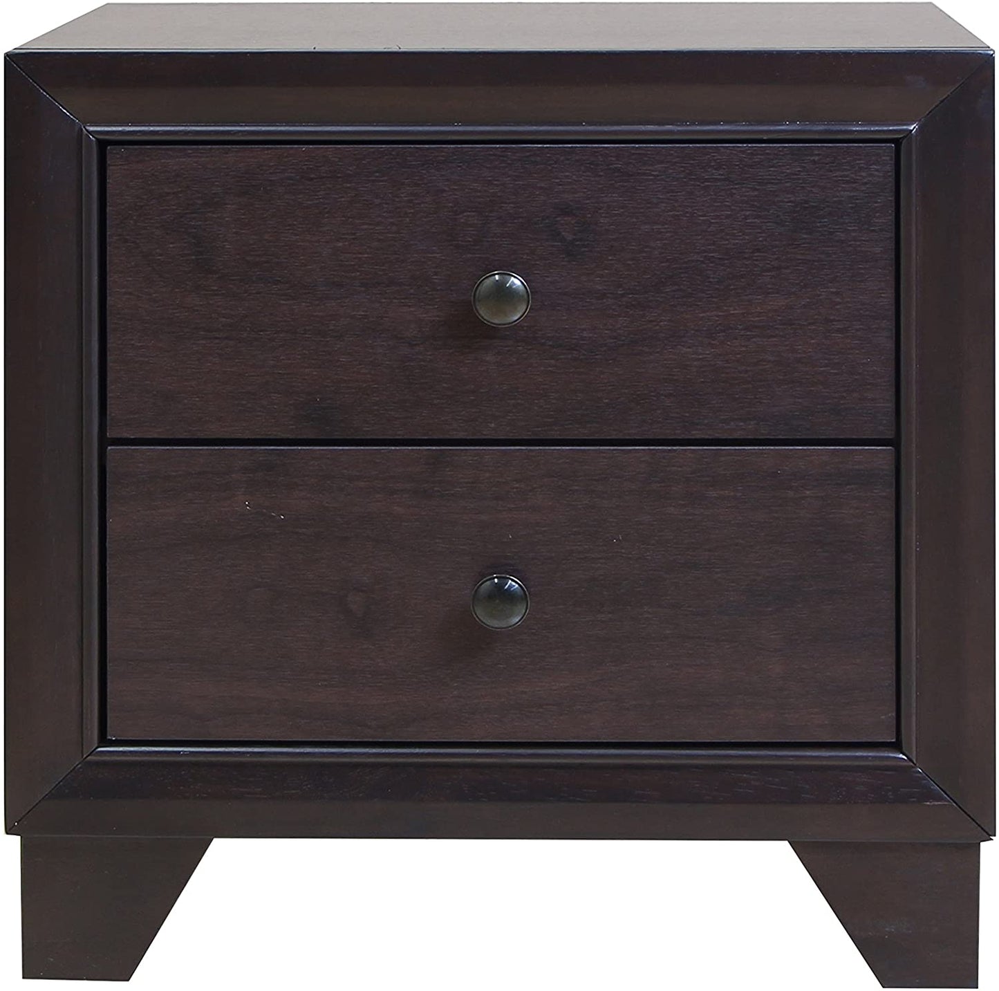 Espresso Rubber Wood Nightstand By Homeroots - 285542 | Nightstands | Modishstore - 2