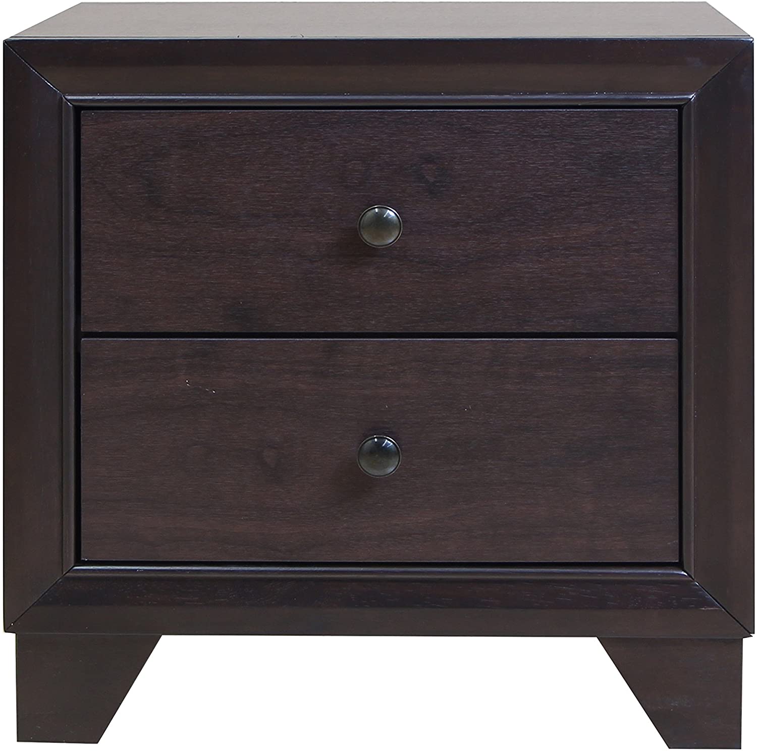 Espresso Rubber Wood Nightstand By Homeroots - 285542 | Nightstands | Modishstore - 2