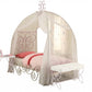 Full White And Light Purple Metal Tube Bed With Canopy By Homeroots | Beds | Modishstore - 2
