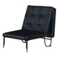 75" Black Faux Leather Tufted Convertible Chair By Homeroots | Armchairs | Modishstore