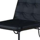75" Black Faux Leather Tufted Convertible Chair By Homeroots