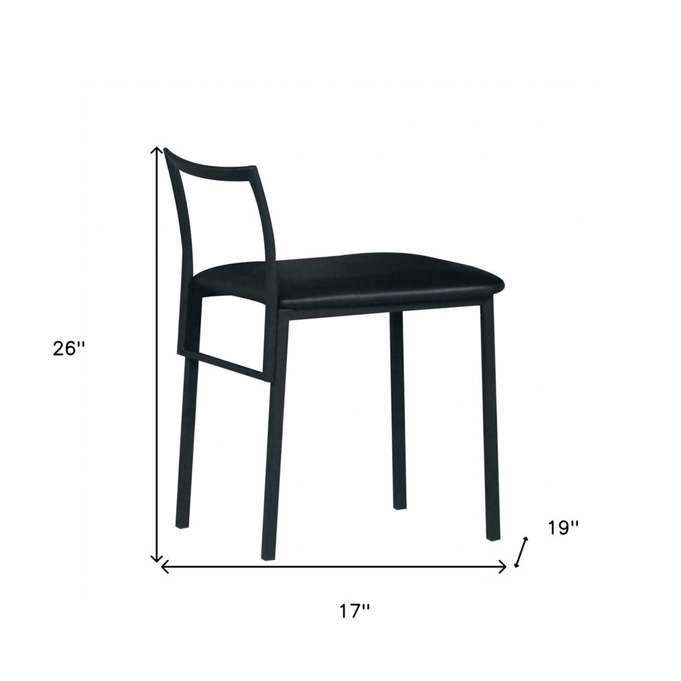 Modern Black Metal Upholstery Chair By Homeroots | Accent Chairs | Modishstore - 4