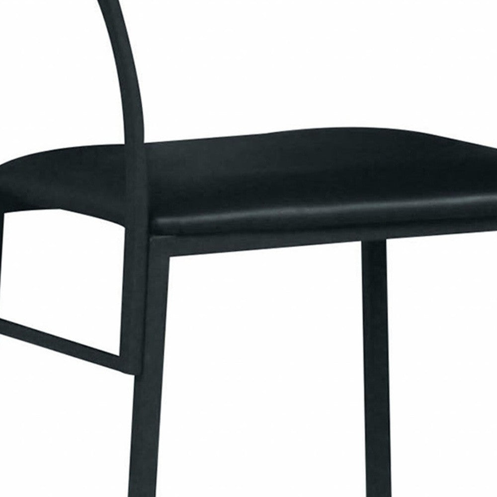 Modern Black Metal Upholstery Chair By Homeroots | Accent Chairs | Modishstore - 2