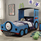 Blue Red And Black Train Metal Twin Bed By Homeroots | Beds | Modishstore
