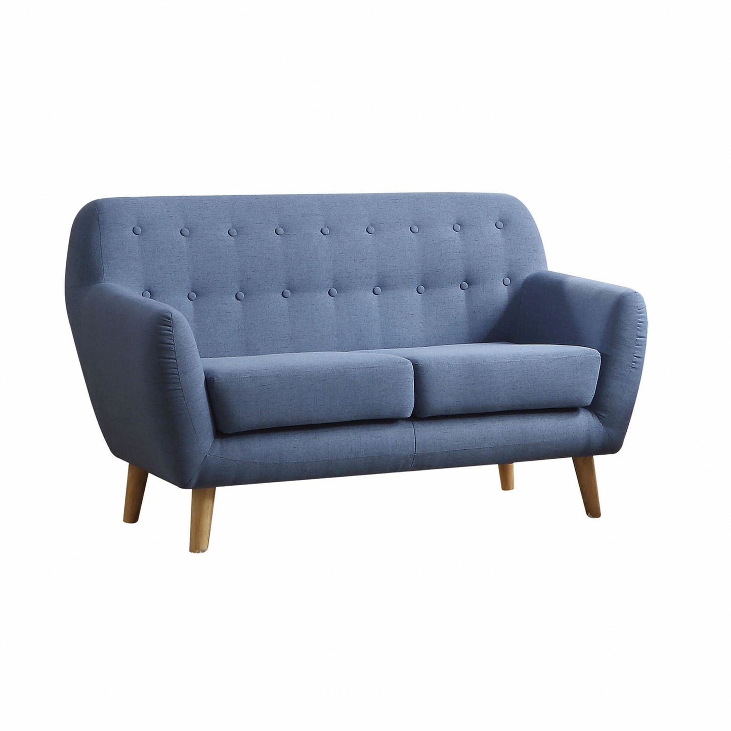 Blue Linen Loveseat By Homeroots | Loveseats | Modishstore