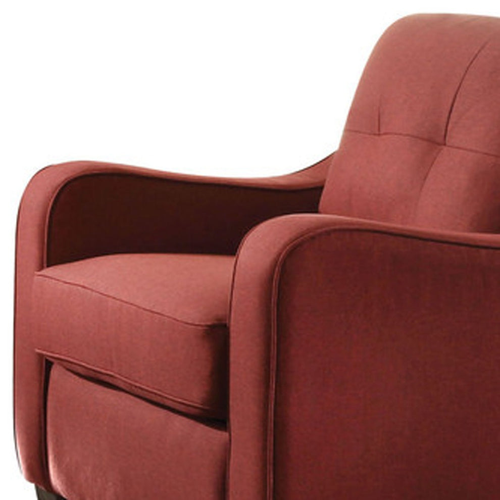 Red Linen Chair By Homeroots - 285666 | Accent Chairs | Modishstore - 6
