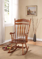 Dark Walnut Rubber Wood Rocking Chair By Homeroots