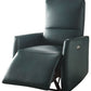 Blue Leather-Aire Power Motion Recliner By Homeroots | Recliners | Modishstore - 3
