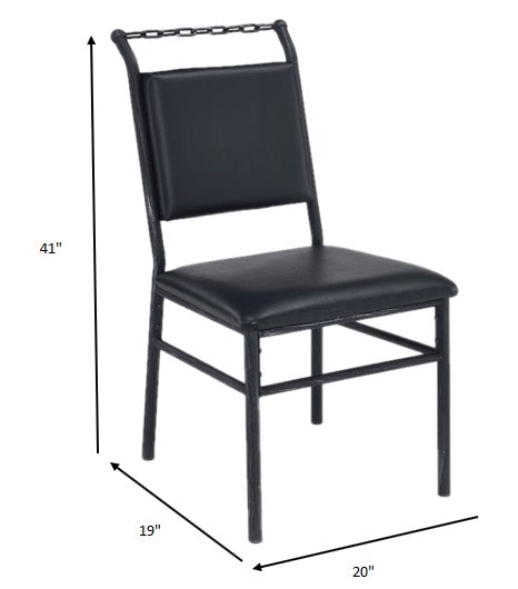 Industrial Chain Upholstered Chair By Homeroots | Office Chairs | Modishstore - 6