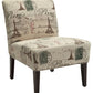 Fabric And Espresso Accent Chair By Homeroots - 285786 | Accent Chairs | Modishstore - 2