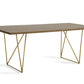 Modrest Marcia Modern Tobacco & Antique Brass Dining Table | Modishstore | Dining Tables-2