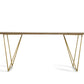 Modrest Marcia Modern Tobacco & Antique Brass Dining Table | Modishstore | Dining Tables-3