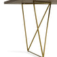 Modrest Marcia Modern Tobacco & Antique Brass Dining Table | Modishstore | Dining Tables-4