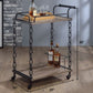 Rustic Oak And Antique Black Serving Cart By Homeroots | Bar Carts | Modishstore - 2