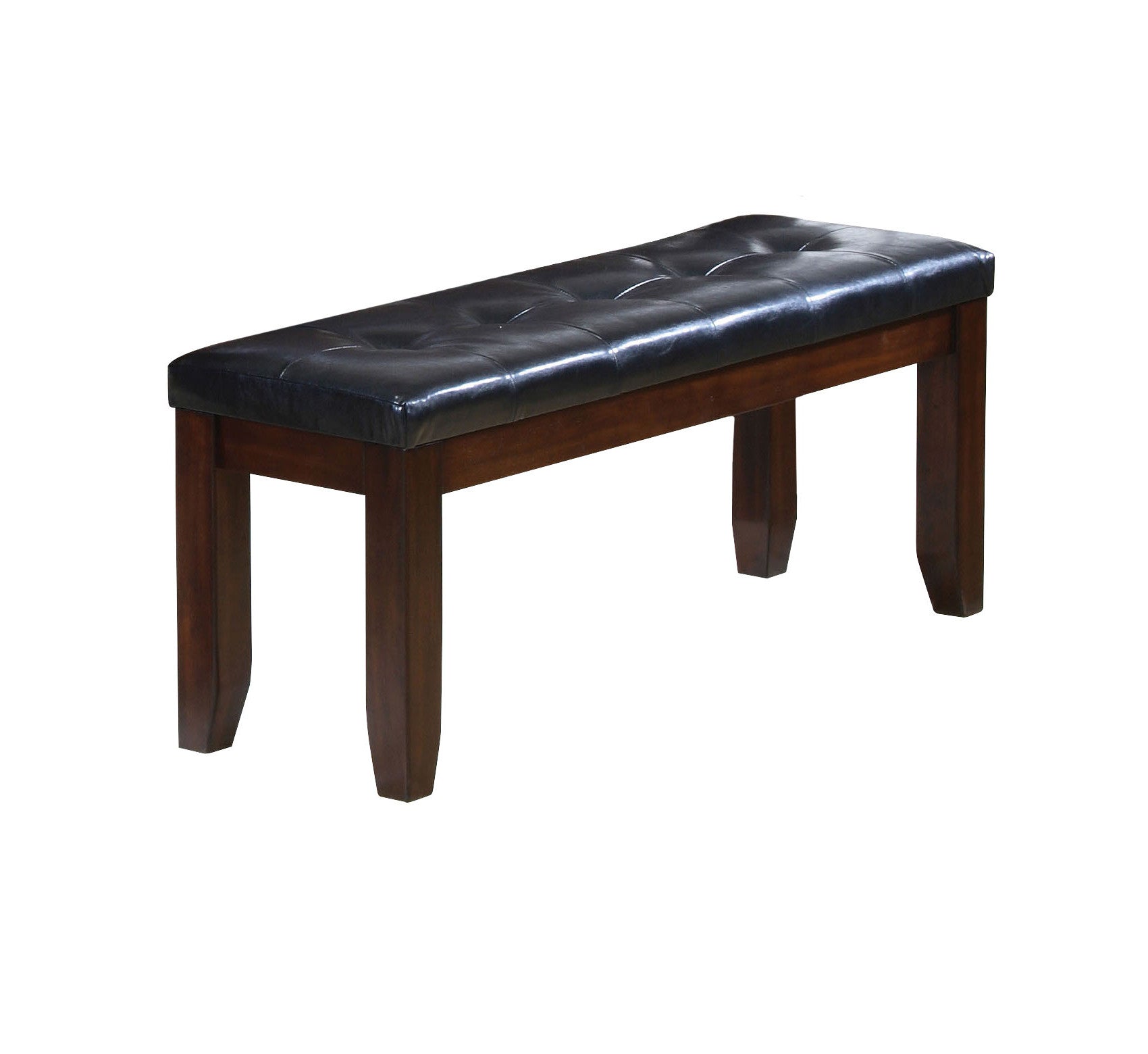 48" Black And Cherry Upholstered PU Leather Bench By Homeroots | Benches | Modishstore - 2