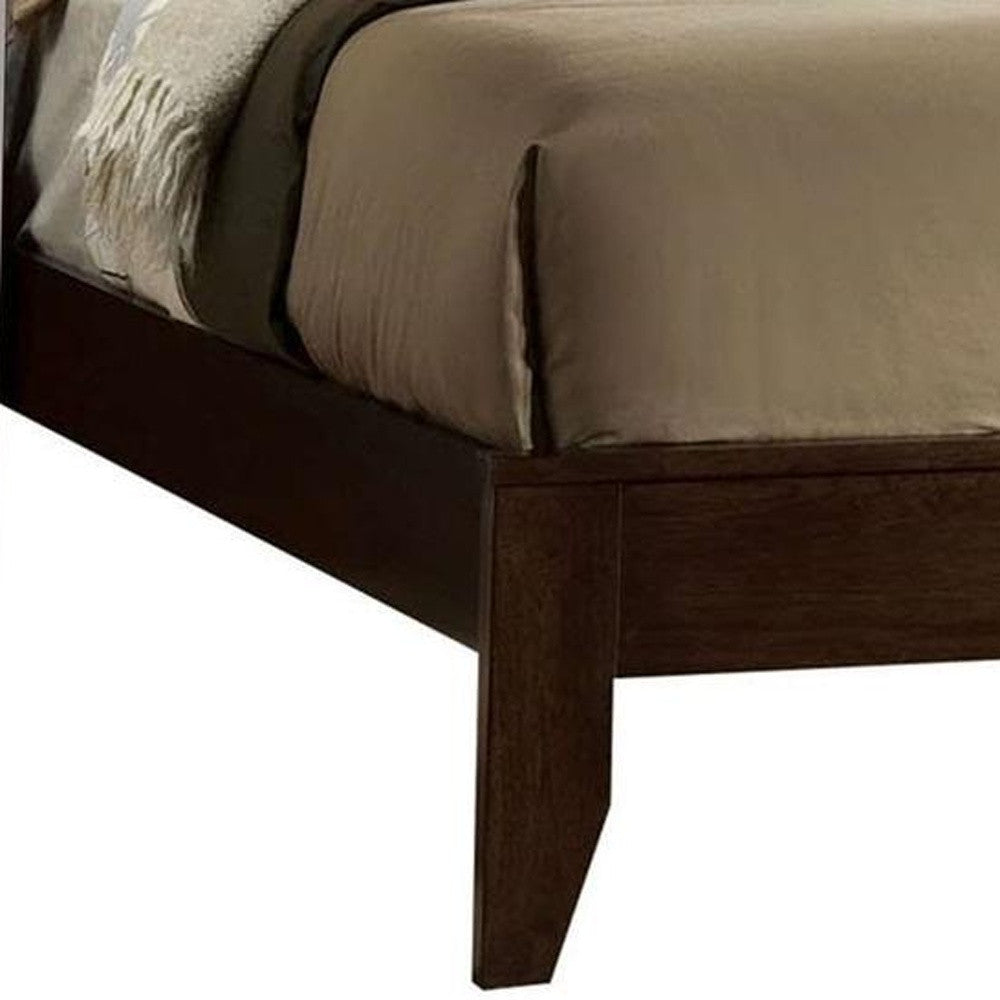 Espresso Rubber And Tropical Wood California King Bed By Homeroots | Beds | Modishstore - 4
