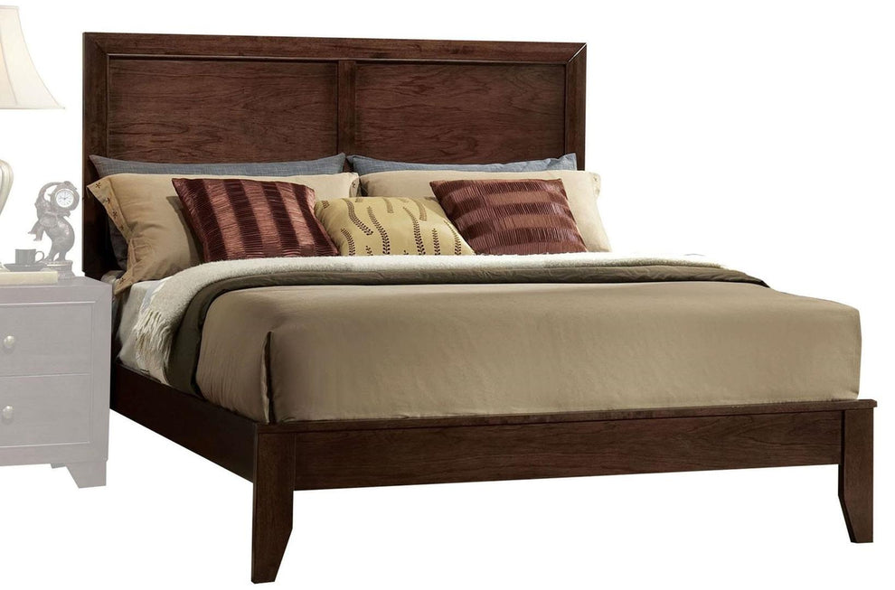 Espresso Rubber And Tropical Wood King Bed By Homeroots | Beds | Modishstore - 2