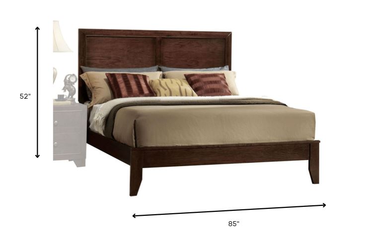 Espresso Rubber And Tropical Wood King Bed By Homeroots | Beds | Modishstore - 3