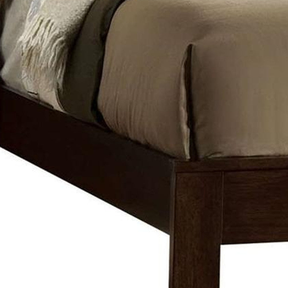 Espresso Rubber And Tropical Wood King Bed By Homeroots | Beds | Modishstore - 5