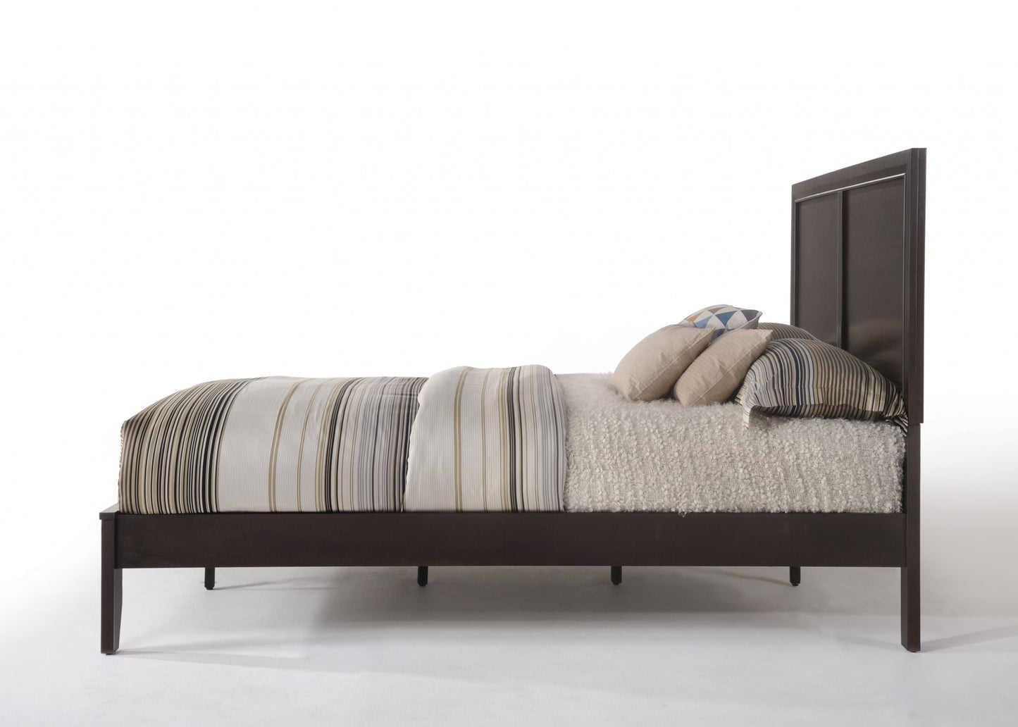 Queen Espresso Bed By Homeroots | Beds | Modishstore - 3