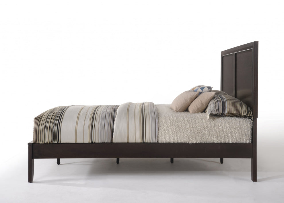 Queen Espresso Bed By Homeroots | Beds | Modishstore - 3