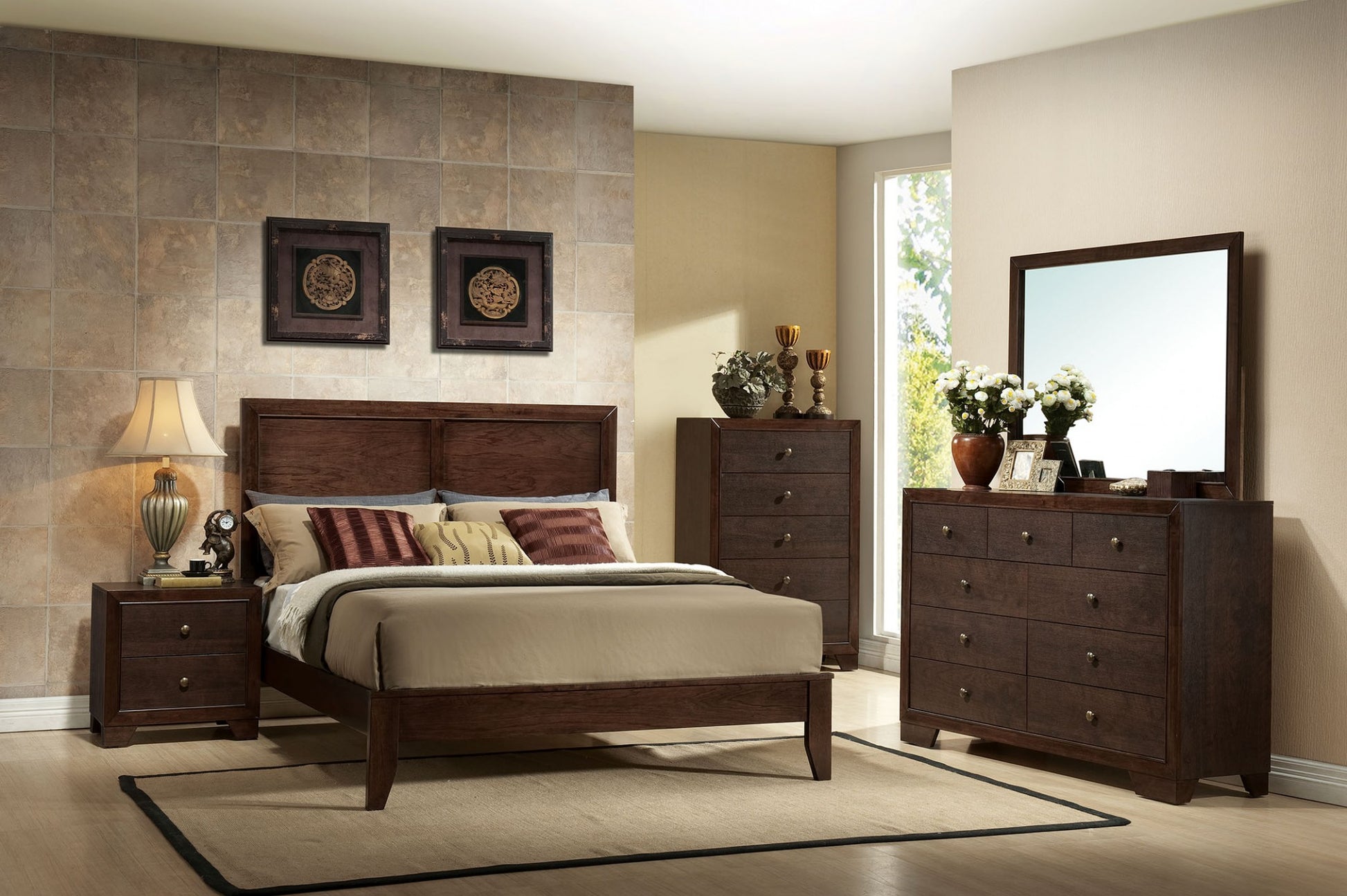 Queen Espresso Bed By Homeroots | Beds | Modishstore