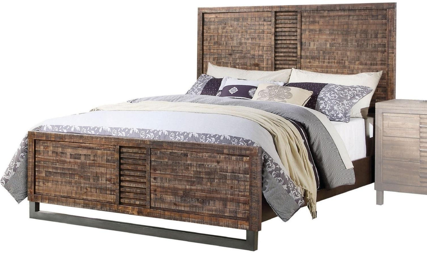 Reclaimed Oak Queen Bed By Homeroots | Beds | Modishstore