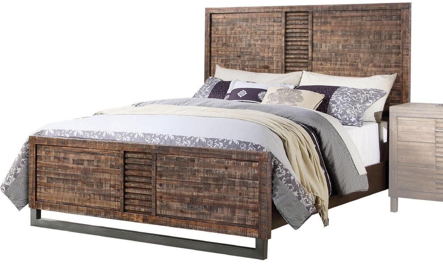 Reclaimed Oak Queen Bed By Homeroots | Beds | Modishstore