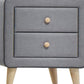 Nightstand Light Gray Fabric By Homeroots | Nightstands | Modishstore - 2