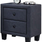 2-Tone Gray Upholstered Contemporary Nightstand By Homeroots | Nightstands | Modishstore