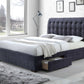Dark Gray Fabric King Bed With Storage By Homeroots | Beds | Modishstore