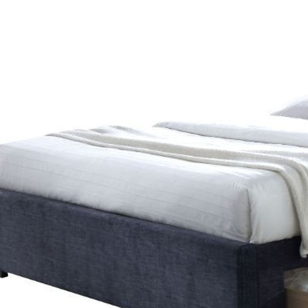 Dark Gray Fabric King Bed With Storage By Homeroots