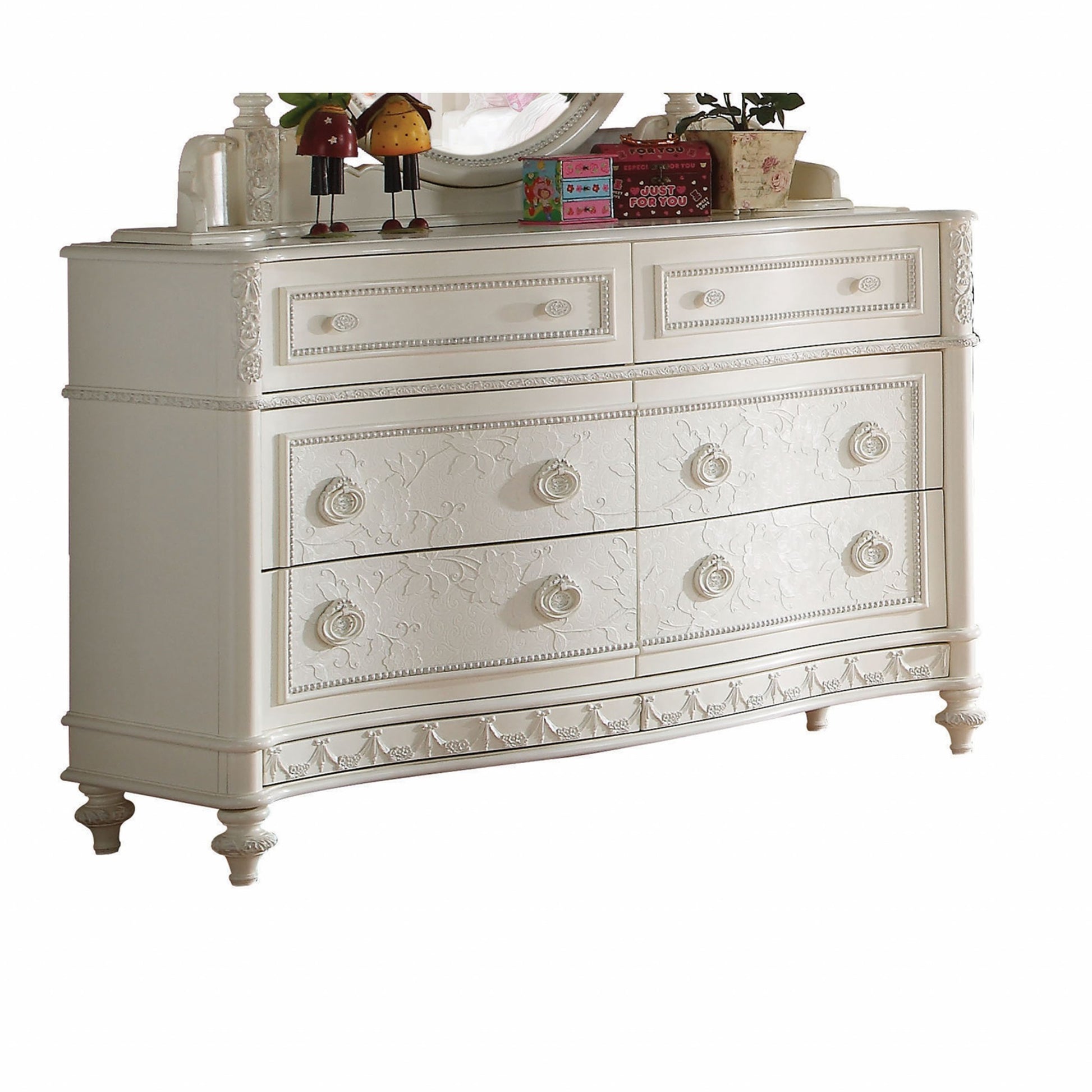 Ivory Pine Wood Dresser By Homeroots | Dressers | Modishstore