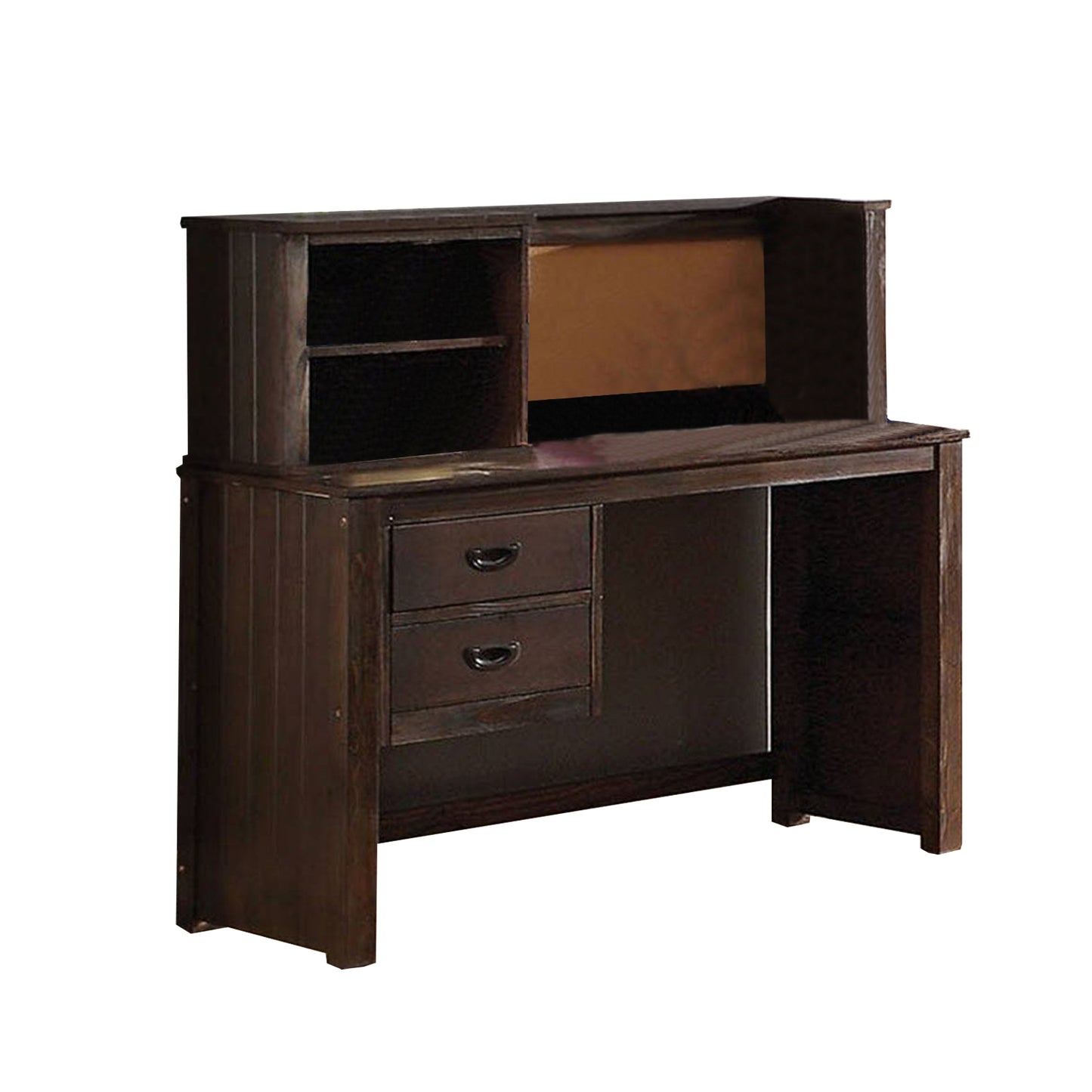 Antique Charcoal Brown Pine Wood Desk By Homeroots | Desks | Modishstore