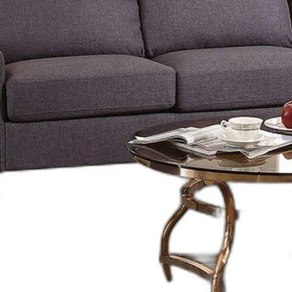 Gray Linen Sofa By Homeroots | Sofas | Modishstore - 4