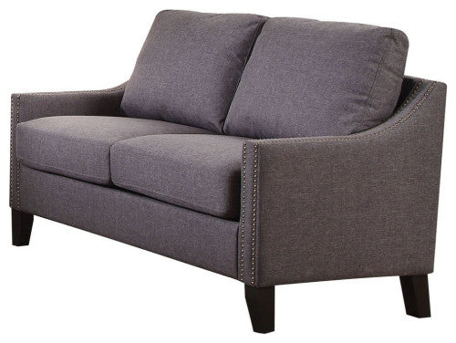 Gray Linen Loveseat By Homeroots - 285961 | Loveseats | Modishstore