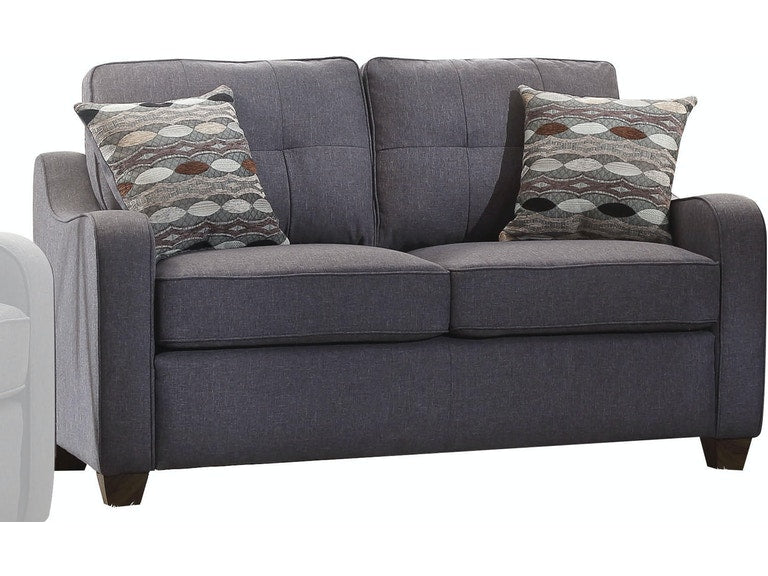 Gray Linen Loveseat By Homeroots - 285970 | Loveseats | Modishstore