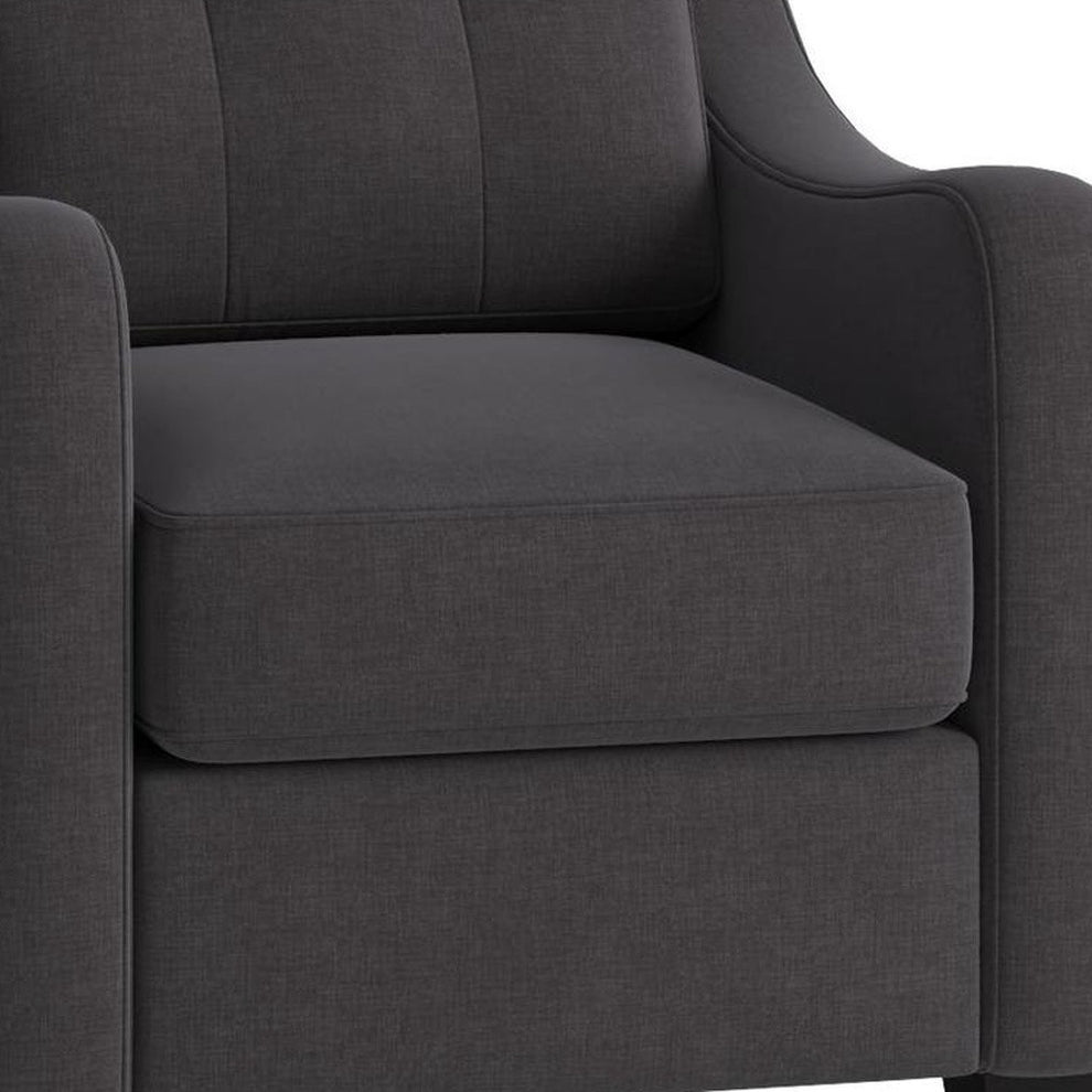 Gray Linen Upholstery Chair By Homeroots | Lounge Chairs | Modishstore - 2