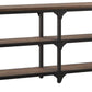72' Rustic Weathered Oak Finish Console Storage Table By Homeroots | Console Tables | Modishstore - 2