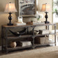 72' Rustic Weathered Oak Finish Console Storage Table By Homeroots | Console Tables | Modishstore - 5