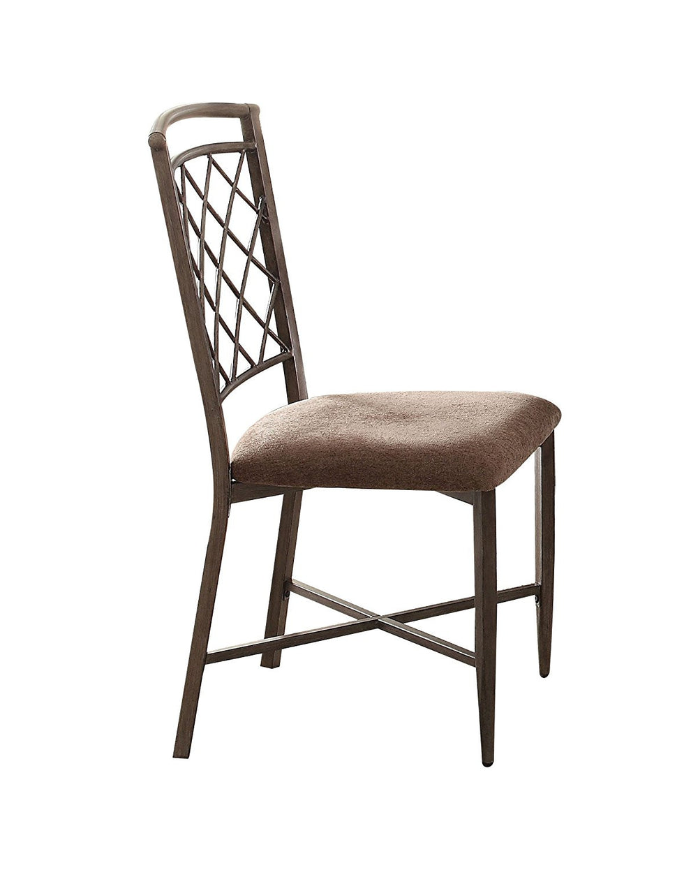2Pc Fabric And Antique Side Chair By Homeroots | Dining Chairs | Modishstore - 3