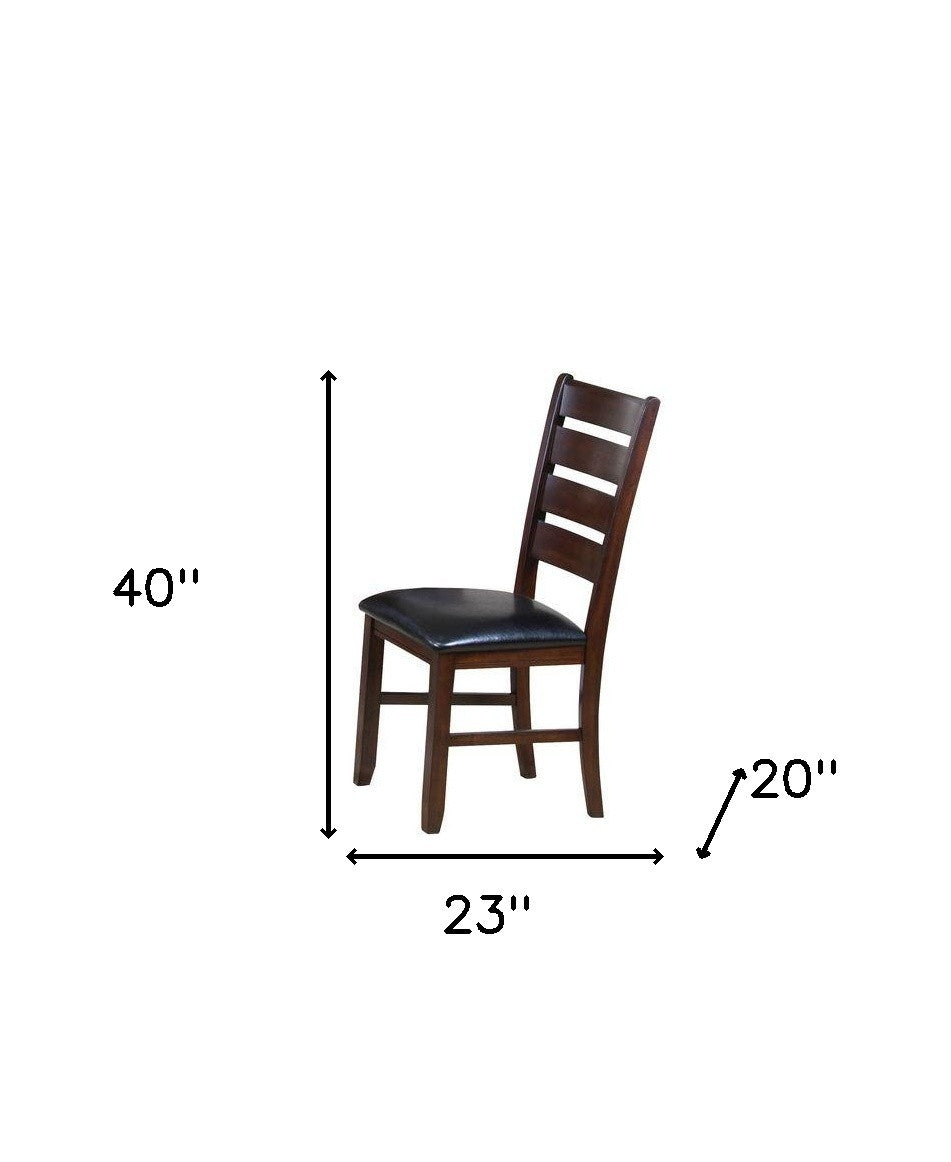 2Pc Black And Espresso Side Chair By Homeroots - 286030 | Dining Chairs | Modishstore - 3