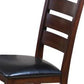 2Pc Black And Espresso Side Chair By Homeroots - 286030