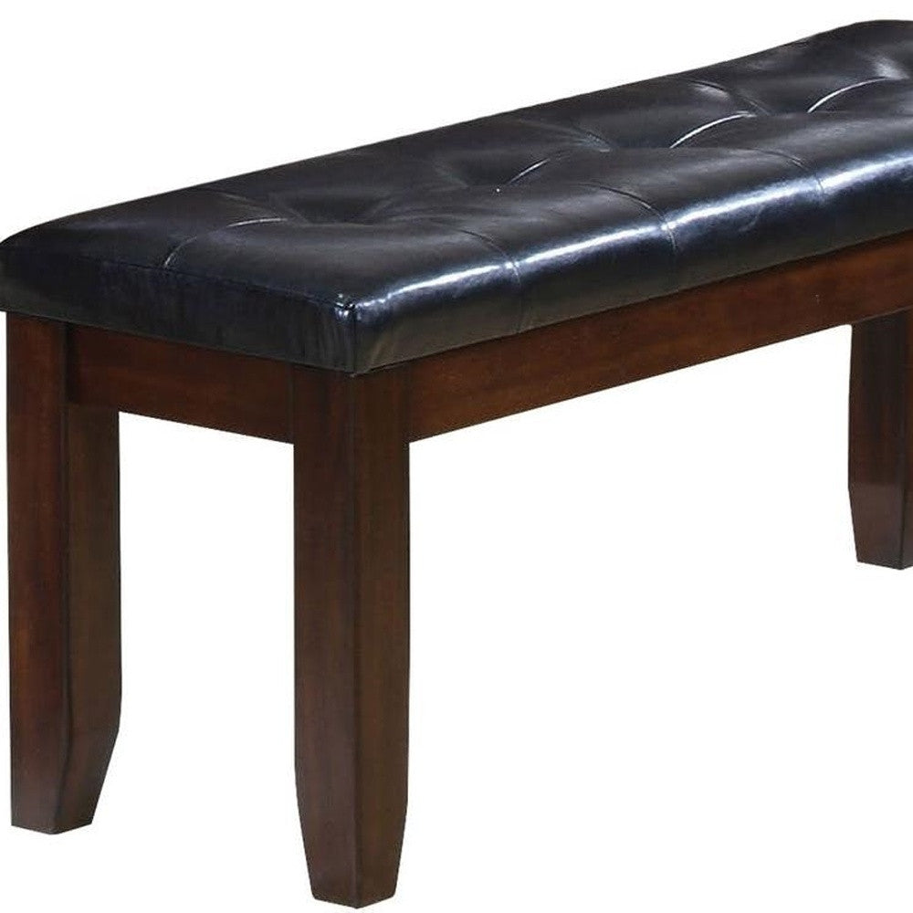 Black And Espresso Elegant Bench By Homeroots | Benches | Modishstore - 3