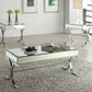 Mirrored Top And Chrome Coffee Table By Homeroots | Coffee Tables | Modishstore