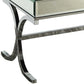 Mirrored Top And Chrome Coffee Table By Homeroots | Coffee Tables | Modishstore - 4